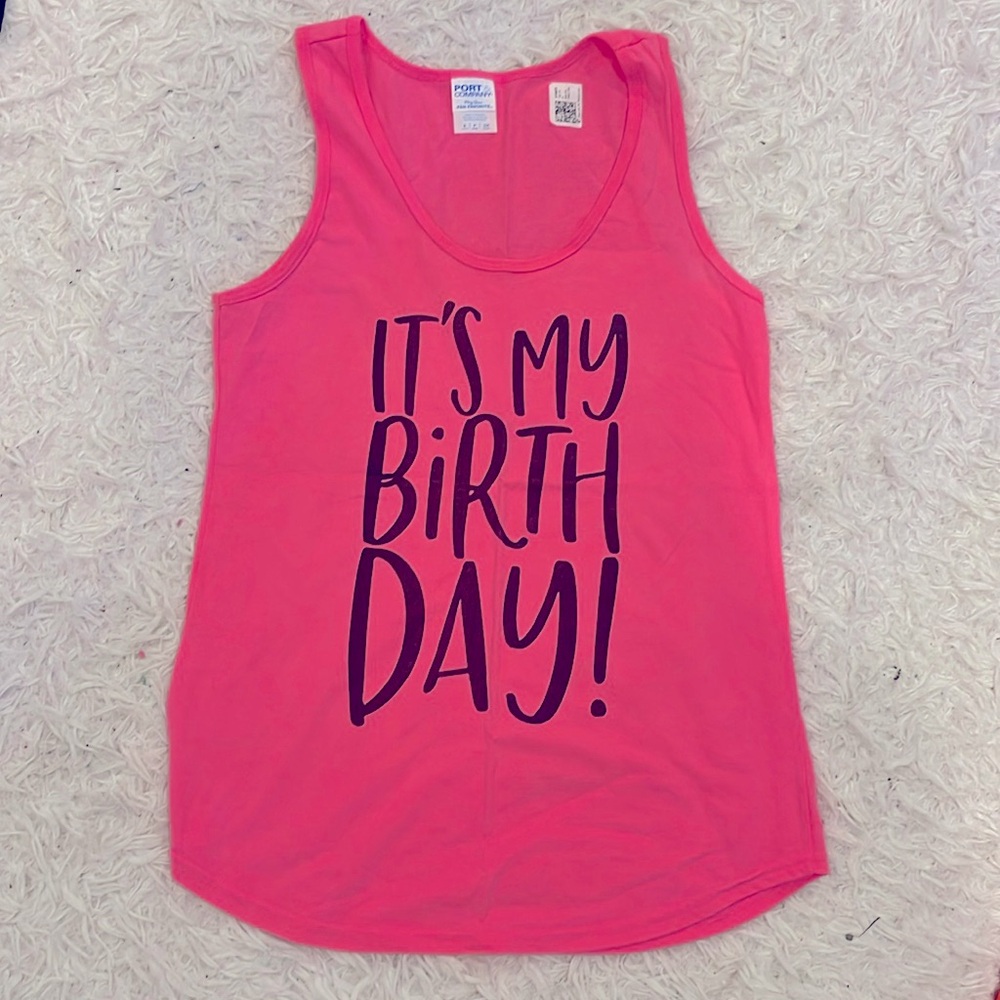 Birthday Tank Hot Pink Women’s Small
